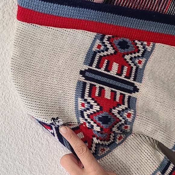 Vintage Matisse southwestern knit cardigan sweater Kachina print medium - Picture 13 of 13